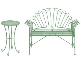 ZAVINIA Metal Garden Bistro Set - Green