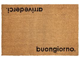 OXBOROUGH Text Coir Doormat - Natural