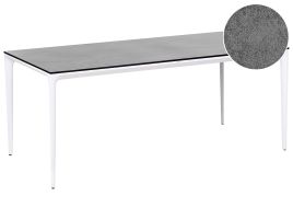 MERTONLEIGH Garden Dining Table Stone Effect - Dark Grey with White