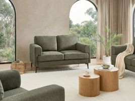 BAJARO Fabric 2 Seater Sofa - Green