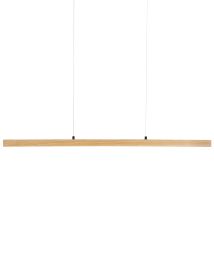 LED Pendant Lamp STEWARTS With Dimmer Wood Light Brown