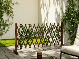 FEXUFA Foldable Corner Office Desk - Brown