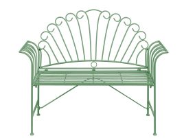 ZAVINIA Metal Garden Bench - Green
