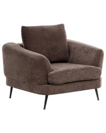 NEWHAVENLEIGH Chenille Fabric Armchair - Brown