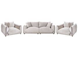 Sofa Set - LVUOS Velvet Living Room Set Taupe