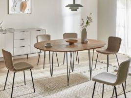 DALERO Faux Leather Dining Chairs Set of 2 - Dark Green