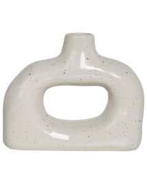 Flower Vase MOONEYE Stoneware 19 cm Off-White