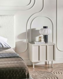 BOQARO Bedside Bedside Table - Light Beige
