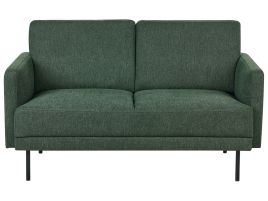 2 Seater Sofa - BERDA Fabric Sofa Dark Green