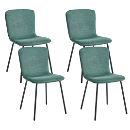 CALDWELLA Fabric Dining Chair Set of 4 - Green