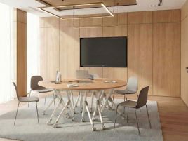 FEXUFA Foldable Corner Office Desk - Brown