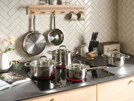 CENUFA Stainless Steel Cookware Set 10 Piece - Silver