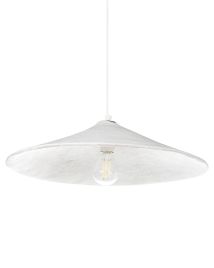 Pendant Lamp PORONGOS Papier-Mache White