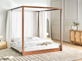 DIXUFA Super Kingsize Rubberwood Bedframe - Dark Brown