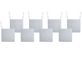 ARBOR Set of 8 Garden Chair Cushions - Light Grey