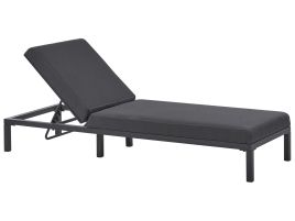 MELDENFORD Metal Sun Lounger - Grey