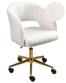 KATOANH Fabric Office Desk Chair - White