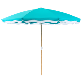 DELSARIN Garden Parasol 232cm - Turquoise