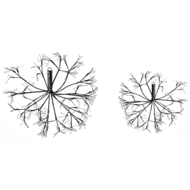 ARVAILLE Hanging LED Mistletoe Christmas Decor Set of 2 - Black
