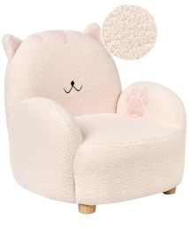 ROAZ Kids Boucle Armchair Cat Off-White