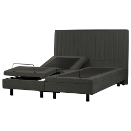 DEKU II Super King Fabric Adjustable Bed - Dark Grey