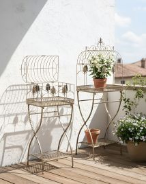 BIVERO Plant Stand Set of 2 - Black
