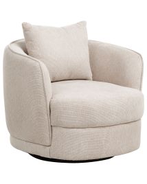 Swivel Armchair ANDALEN Light Beige