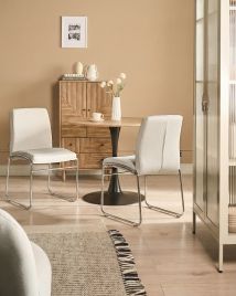 DAFARO Fabric Dining Chairs Set of 2 - Light Beige