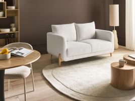 BAGENU Boucle Fabirc 2 Seater Sofa - White