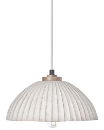 Pendant Lamp COTTICA Papier-Mache White