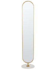 Coat Stand with Mirror MOODY 170 cm Metal Gold