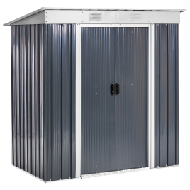 ACILIONA Metal Garden Shed - Grey