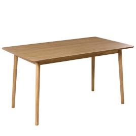 ELVYNA Wooden Rectangular Dining Table - Light Oak