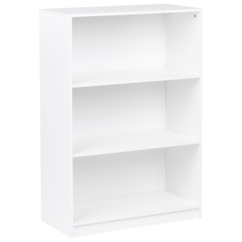 ZNHEA 3 Tier Bookcase 117cm - White