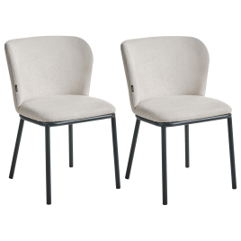 ARTESIEN Fabric Dining Chair Set of 2 - Light Beige