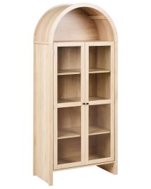 RIVERLEIGH Glass Display Cabinet - Brown