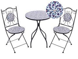 Bistro Set CAMPRENA Metal Black