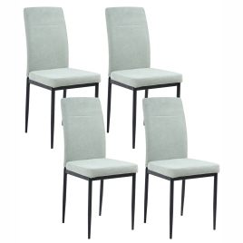 FALCREST Fabric Dining Chair Set of 4 - Light Green