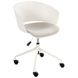 MARVIENNE Fabric Office Chair - Off White