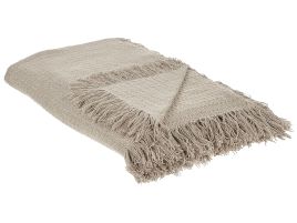 Bedspread YERBENT Cotton 200 x 220 cm Taupe