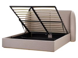 MOEESTINR Ottoman Bed Fabric 160 x 200 cm (EU King Size) Taupe