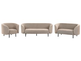 Fabric Living Room Set Taupe LOEN