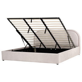 DUILLEN Super Kingsize Fabric Ottoman Storage Bedframe - Beige