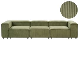 3-Seater Modular Jumbo Cord Sofa Green ARDAL