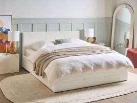 MASSOGNES EU Kingsize Ottoman Boucle Bedframe - Off White