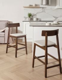 BISOVI Bamboo Wood Bathroom Cabinet - White