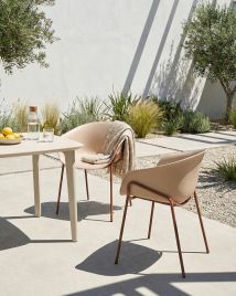 GACOVI Garden Chairs Set of 2 - Beige