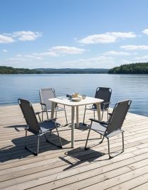 CANTERO TV Stand with LED - White, 140cm