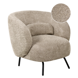 BRANLURE Boucle Fabric Armchair - Taupe