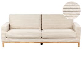 3 Seater Jumbo Cord Sofa Light Beige SIGGARD